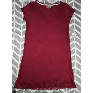 Daisy Fuentes Lacy Sleep Tee Pajama Nightgown Small S NWT